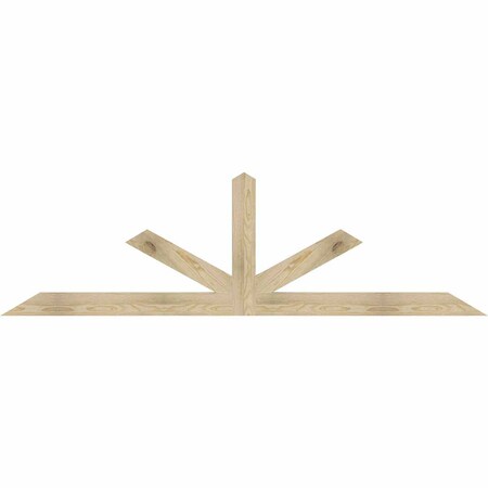 Ekena Millwork Saratoga Rough Sawn Timber Gable Bracket, Douglas Fir, 84"W x 24"H x 2"D x 4"F, 7/12 Pitch GBW084X24X0204SAR00RDF